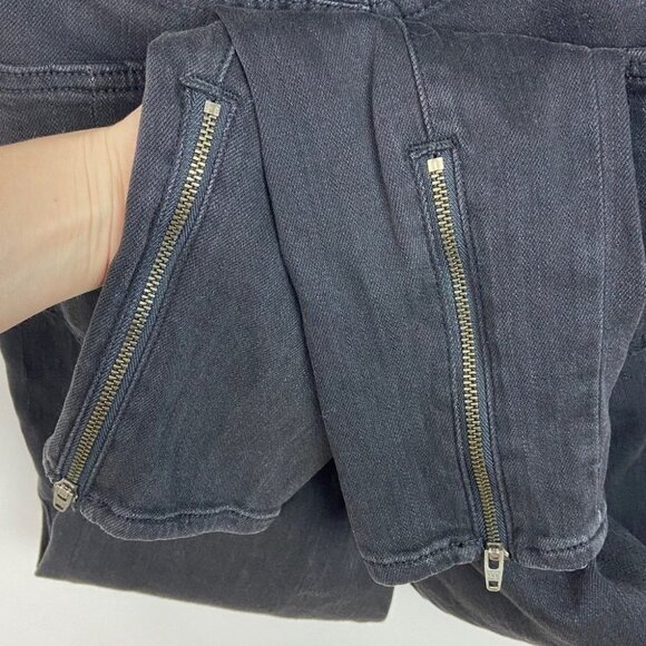 Revolve Rag & Bone Justine Zipper Skinny Jeans Soft Black Size 25 Made in USA - Picture 6 of 11
